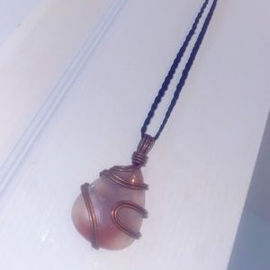 Crystal necklace wire wrapped